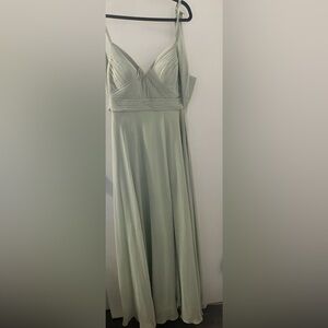 Azazie Soft Green Maxi dress- bridesmaid